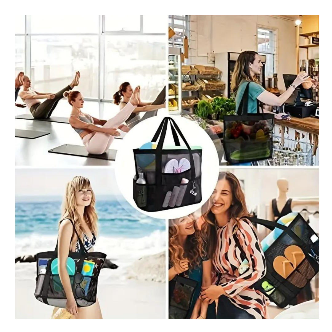 Bolso Malla Anti Arena Playa