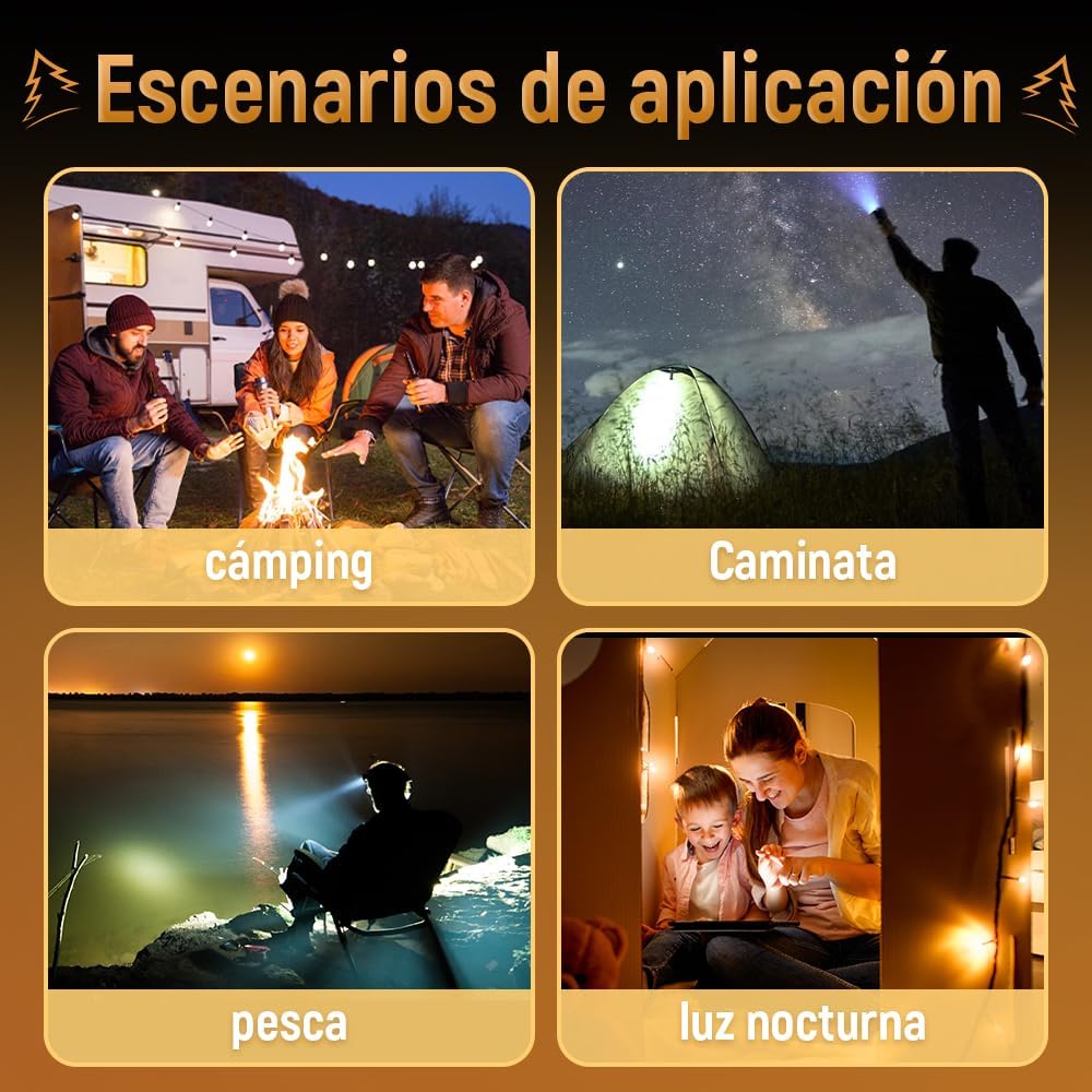 Pack 2 Ampolletas Recargable Solar/USB - Ideal para Camping