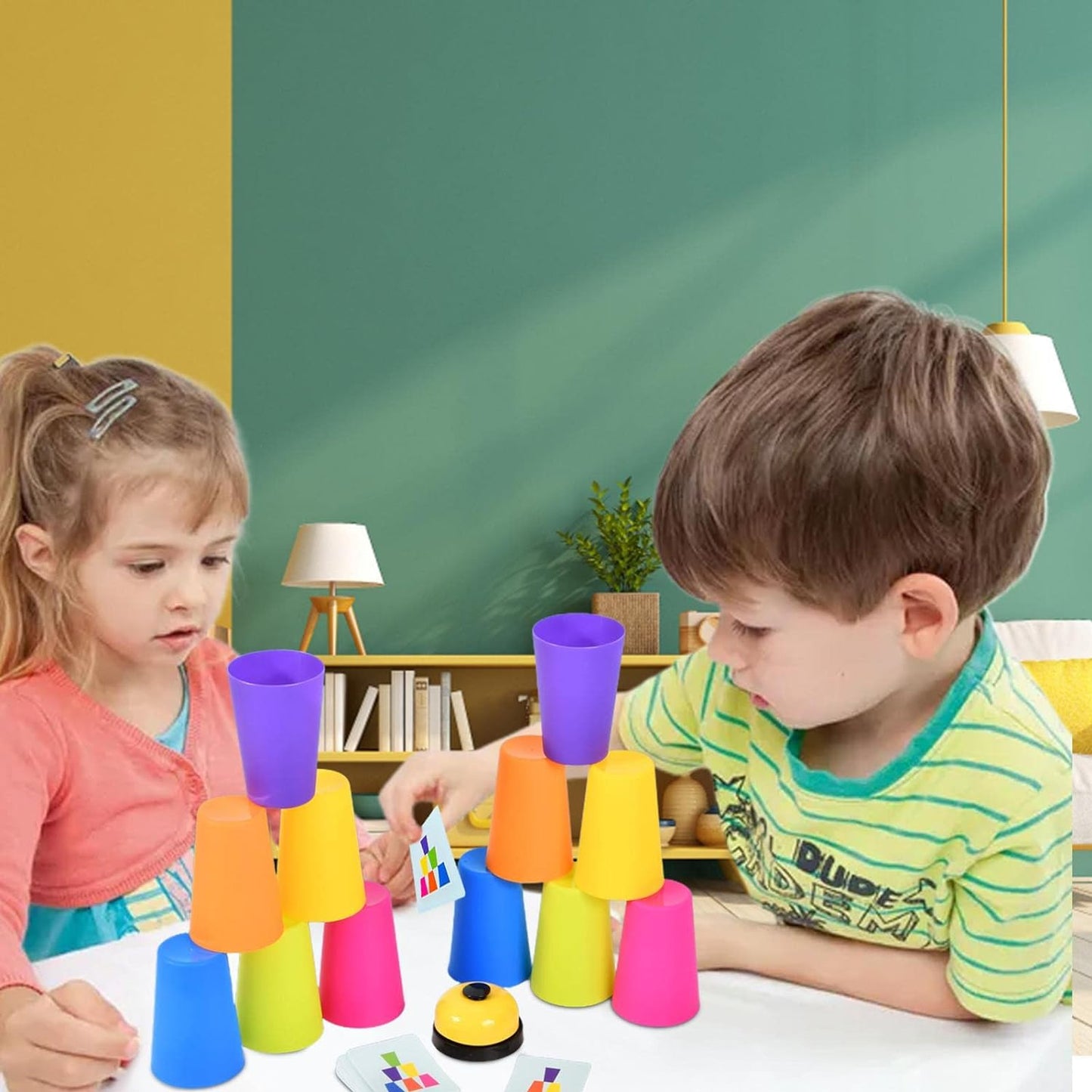 Vasos Apilables Reto Duo Juego de Mesa Familiar