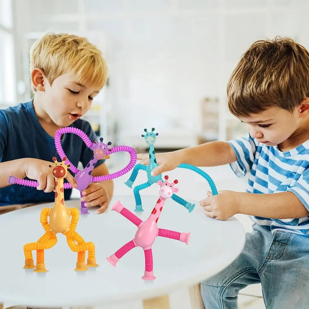 Pack 4 Juguetes Sensoriales colores surtidos- Jirafa o Robot
