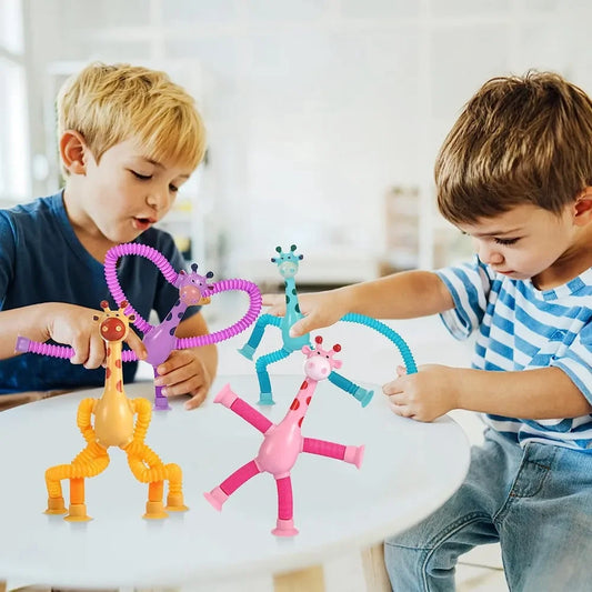 Pack 4 Juguetes Sensoriales colores surtidos- Jirafa o Robot