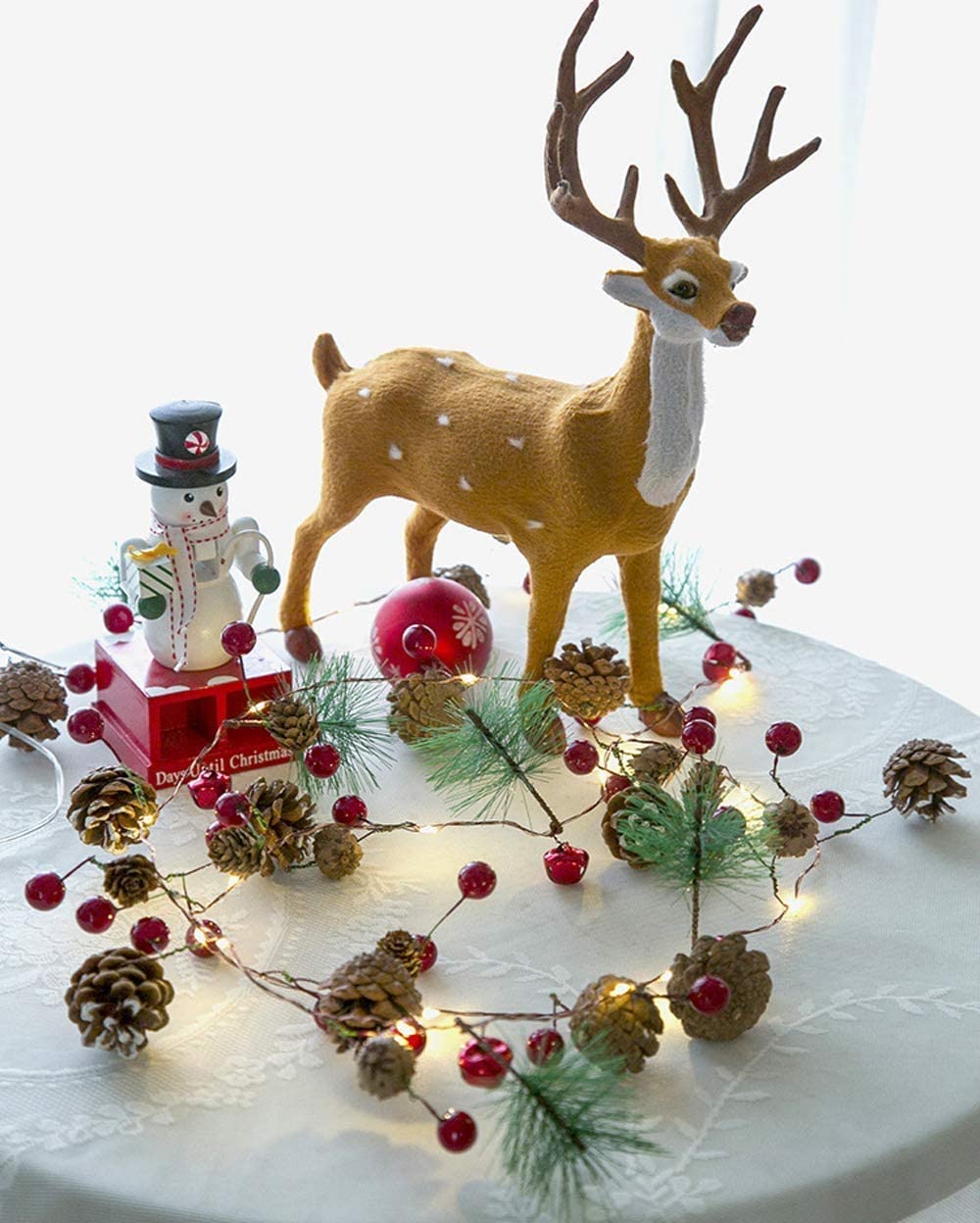 Guirnalda Pinos y Frutos Rojos