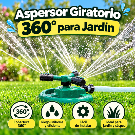 Aspersor Giratorio 360° para Jardín