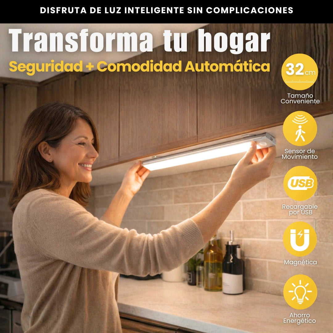 Barra Led Recargable con Sensor de Movimiento