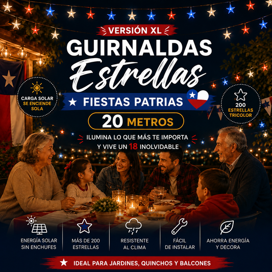 Guirnalda XL Solar Estrellas Patrias