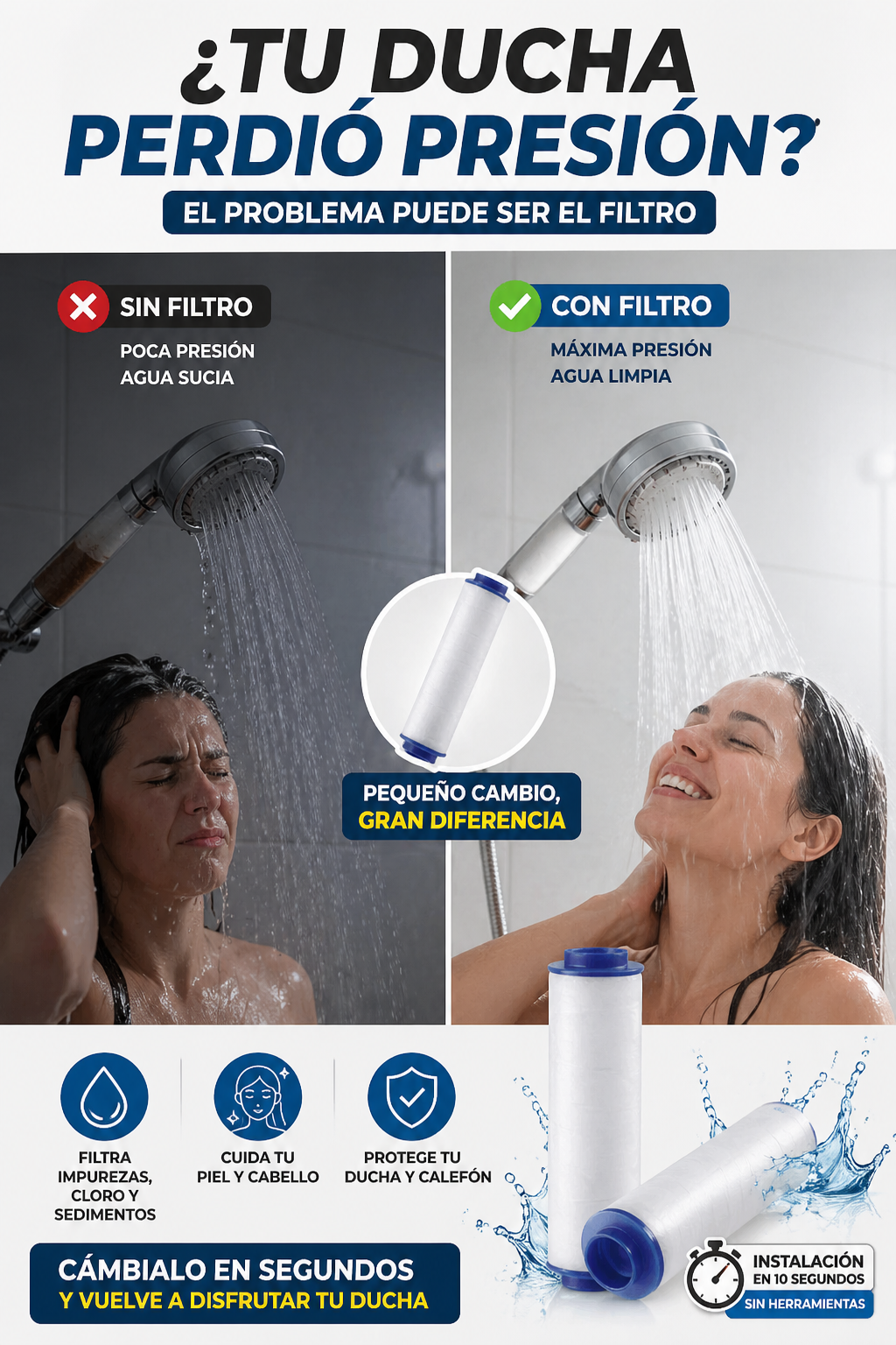 Filtros purificadores para Cabezal de Ducha