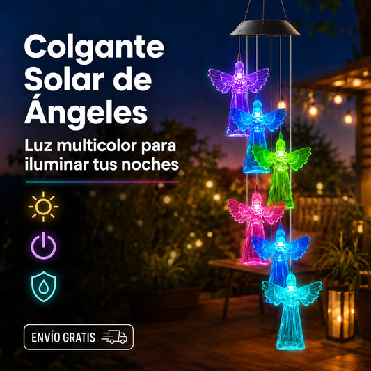 Colgante Solar Ángeles Luz Multicolor