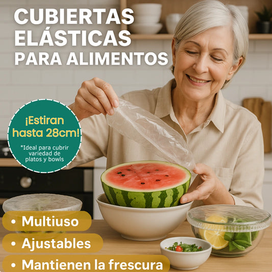 Cubiertas elásticas multiusos - conservación de alimentos 🍉⌛