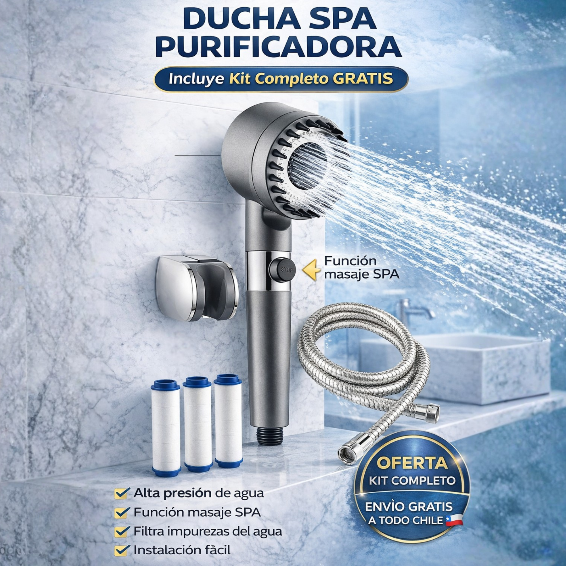 Cabezal de Ducha de Alta Presión