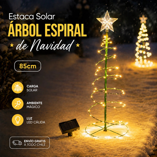 Estaca Solar Árbol Espiral