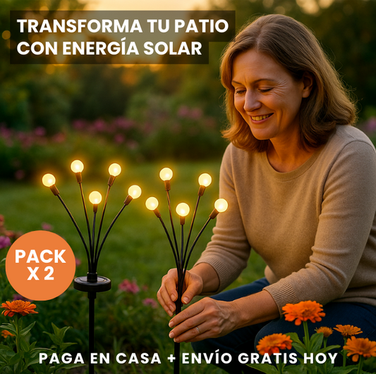 Pack 2 Estacas Luciérnagas Solares: Decora sin pagar electricidad