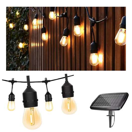Guirnalda Solar con Ampolletas Vintage