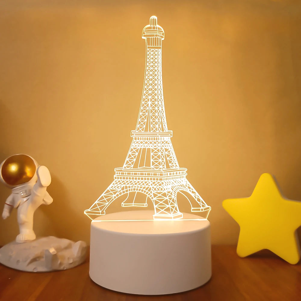 Torre Eiffel Lámpara 3D