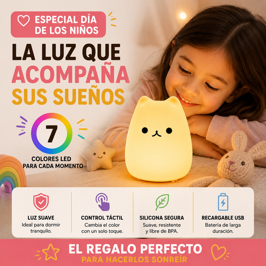 Lámpara Gatito Squishy Multicolor