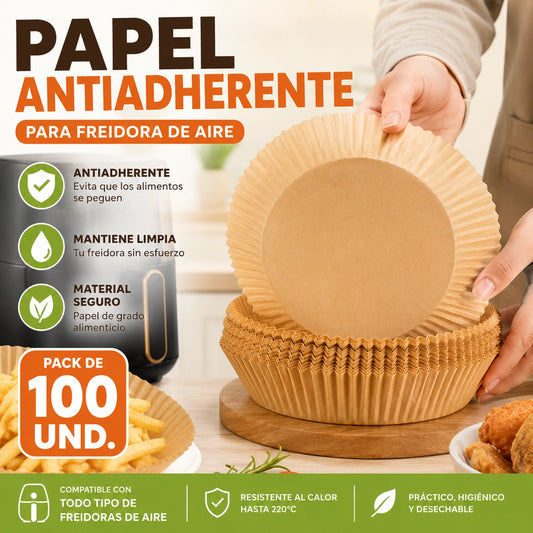 Pack de 100 und. Papel Antiadherente para Freidora