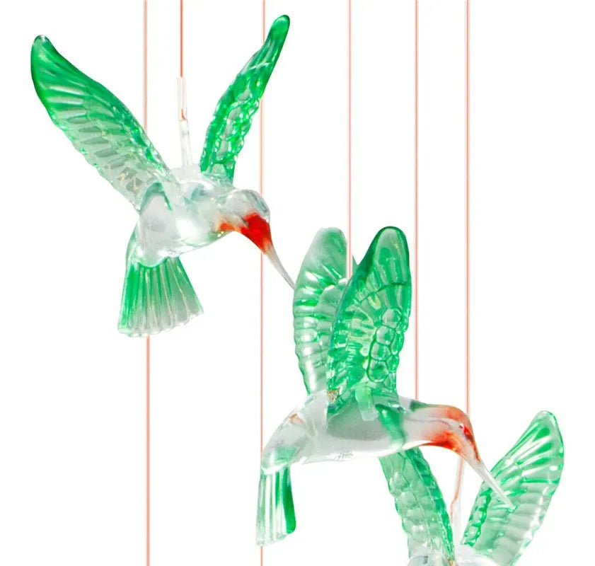 Colgante Solar Colibrí Luz Multicolor - Okeipo